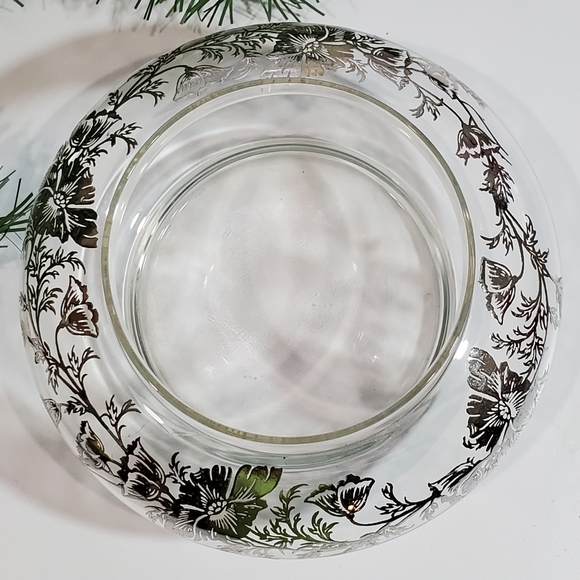 Vintage Sterling City Glass Co Sterling On Crystal Flanders Poppy Design Vase - Picture 3 of 12